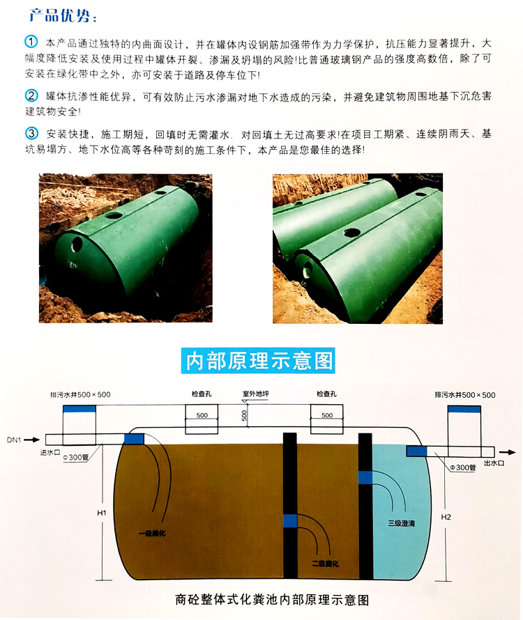 合浦玻璃钢化粪池